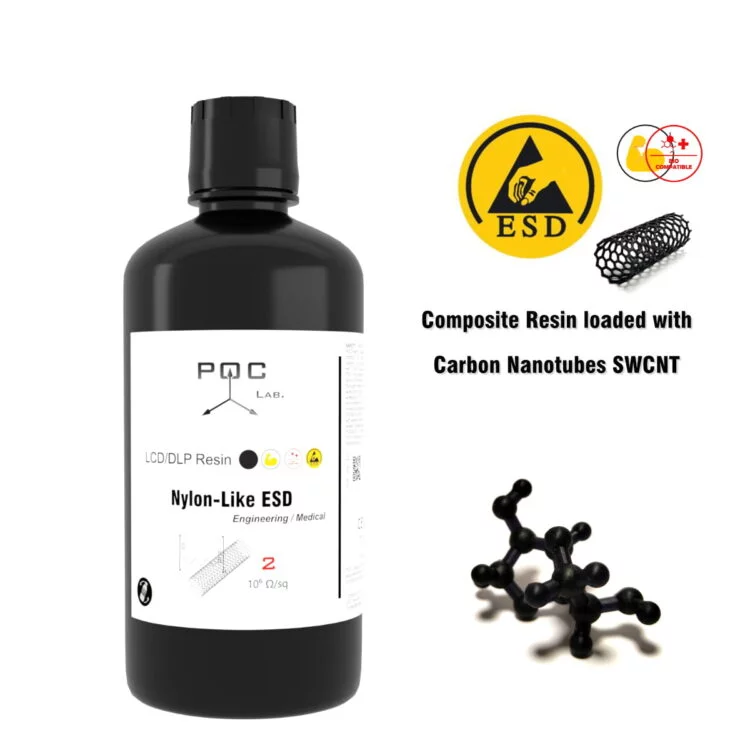 POC Lab. Résine UV Nylon-like ESD