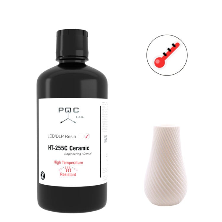 POC Lab. Résine UV High Temperature HT-255C Ceramic