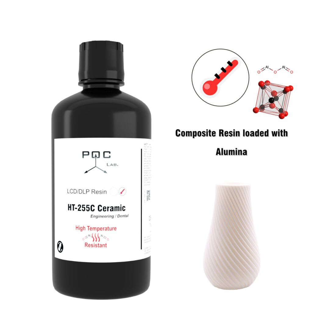 POC Lab. Résine UV High Temperature HT-255C Ceramic