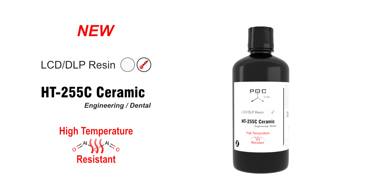 NEW POC Lab. Résine UV High Temperature HT-255C Ceramic