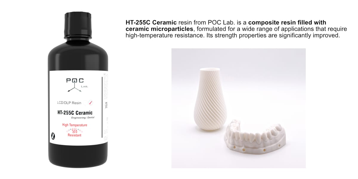 POC Lab. Résine High Temperature HT-255C Ceramic