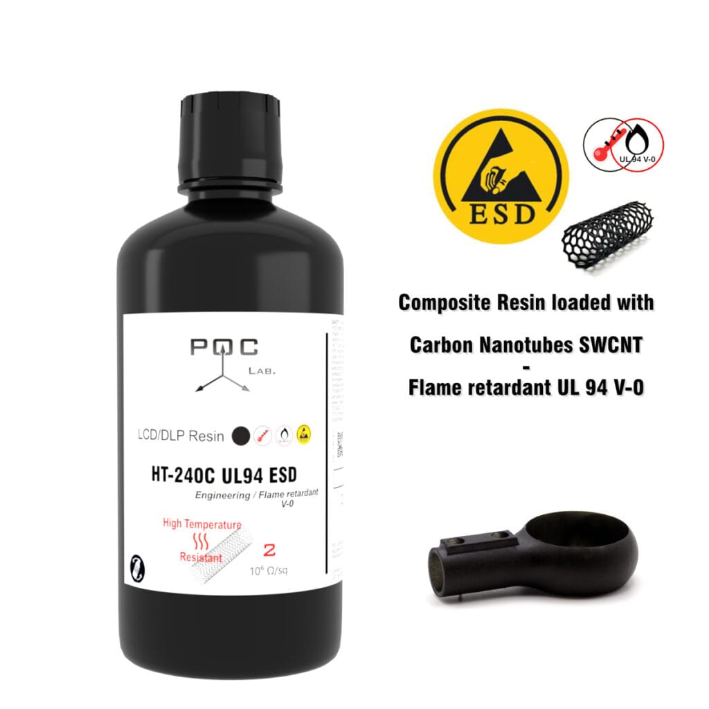 POC Lab. Résine UV HT-240C UL94 ESD